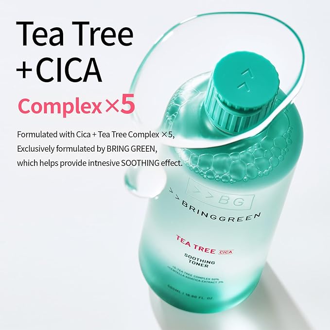 BRING GREEN Tea Tree CICA Soothing Toner & Cleansing Foam