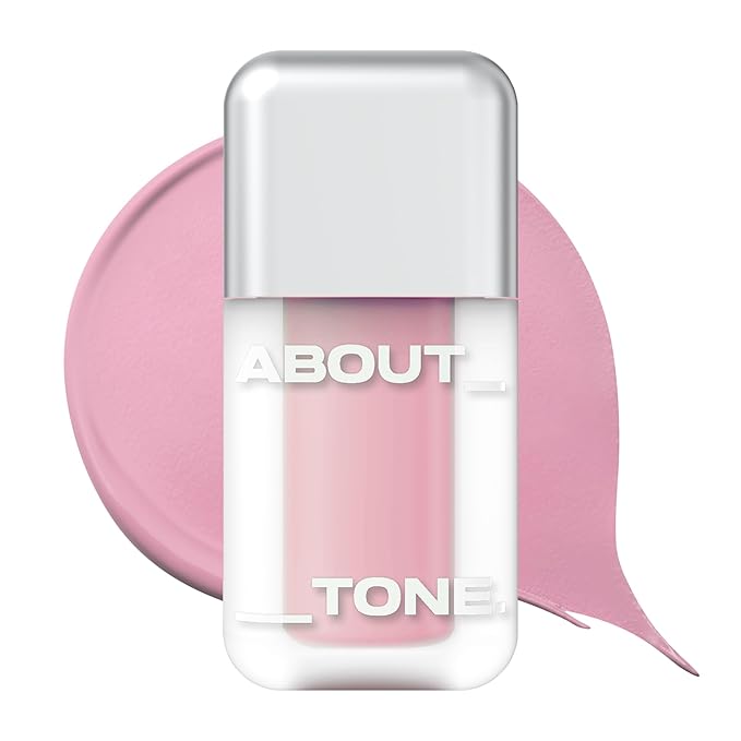 ABOUT TONE Skin Layer Fit Blusher – Semi Matte Cover Fit & Semi Glow Water Fit – High-Fitting Liquid Blush for Longwear Color, Intense Pigment, Smooth Adhesion – Korean Beauty (C08 DUSTY PLUM)