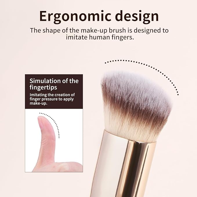 MAANGE Makeup Brush Set 19 PCS Travel Makeup Brushes Eyeshaowder Powder Concealers Foundation Professional Make Up Brush Set with Case (Gold)
