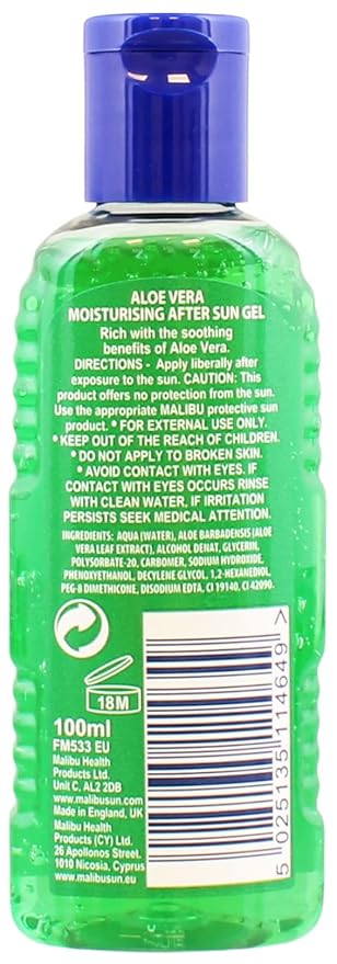 Malibu After Sun Gel, Aloe Vera 100 ml