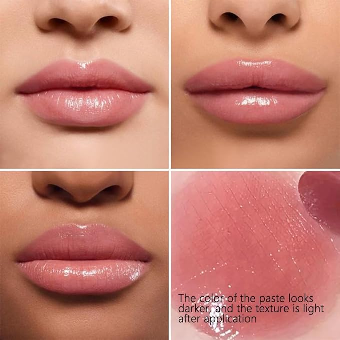 2Pcs Honey Lipstick Tinted Lip Balm, Sheer Hydrating Lip Stain for All Skin Tones, Natural Lightweight Lips Gloss Makeup for Women, Vegan & Cruelty-Free