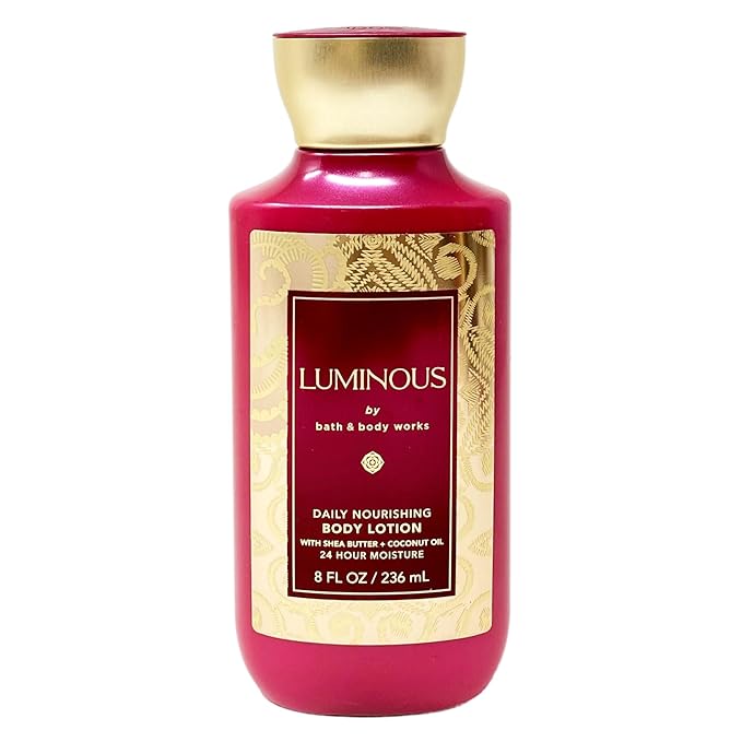 Bath & Body Works Luminous 2 Pack Daily Nourishing Body Lotion Gift Set with a Creamy Rose Bar Soap - Full Size