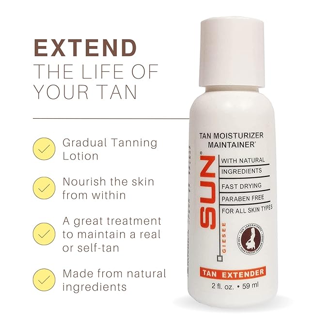 Sun Laboratories By Giesee Tan Extender Glow Lotion 2 oz - Self Tanning Lotion, Self Tanner, Tanning Lotion, Travel Size, After Tan Moisturizer, After Sun Lotion, Face Tanning Enhancer
