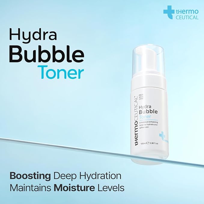 tHermoCEUTICAL Hydra Bubble Toner - Deep Hydrating for Face, Vitamin B5 + Hyaluronic Acid Toner, Replenishing Moisture, Skin Elasticity, 3.38 fl.oz