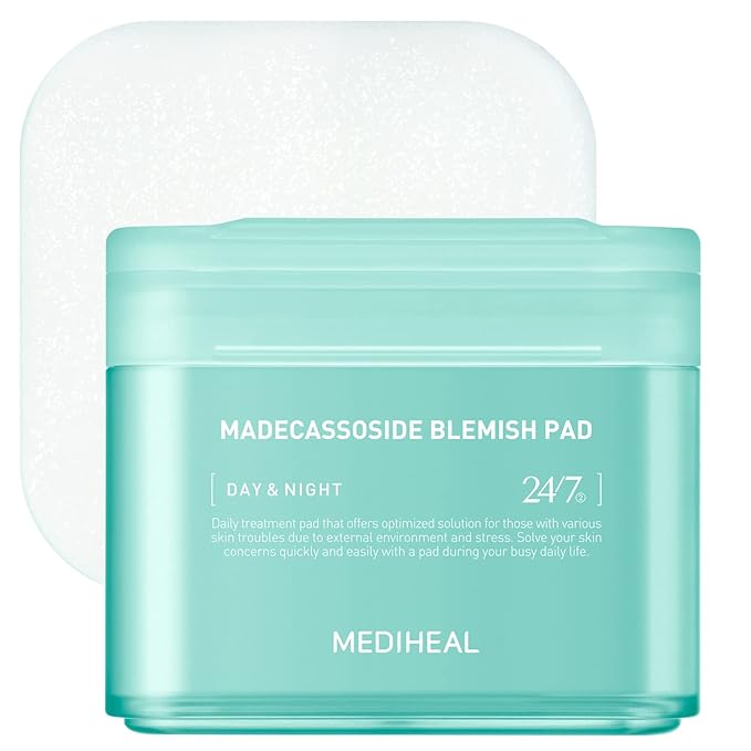 MEDIHEAL Toner Pad Madecassoside for Blemish Care Improve Uneven Skin Tone 100 Pads, Phyto Enzyme for Gentle Exfoliating 90 Pads