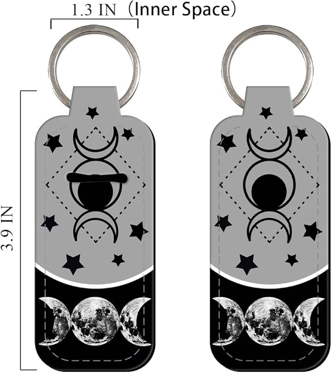 DMLSKY Lip Balm Holder Keychain, Sleeve Pouch for Mini Lipstick, Cute Portable Key Chain Accessories for Lip Gloss