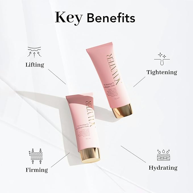 NOWATER Collagen Wrapping Mask for Glass Skin – Peel Off Korean Skincare with Hydrolyzed Collagen & 6 Peptides, Firming Anti-Aging Face Mask, Hydrating & Lifting (2.4 fl.oz)