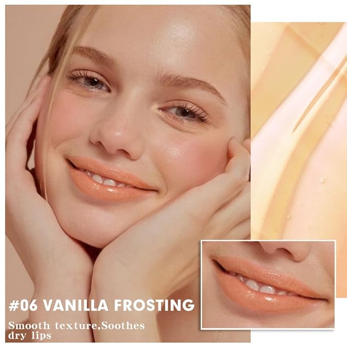 evpct Nourishing Moisturizing Tinted Lip Balm for A Sheer Tint of Color, Softens Smooths Hydrates Moisturizes Lightweight, Lip Care Gloss Plumper Stain for Women Dry & Chapped Lips, VANILLA FROSTING