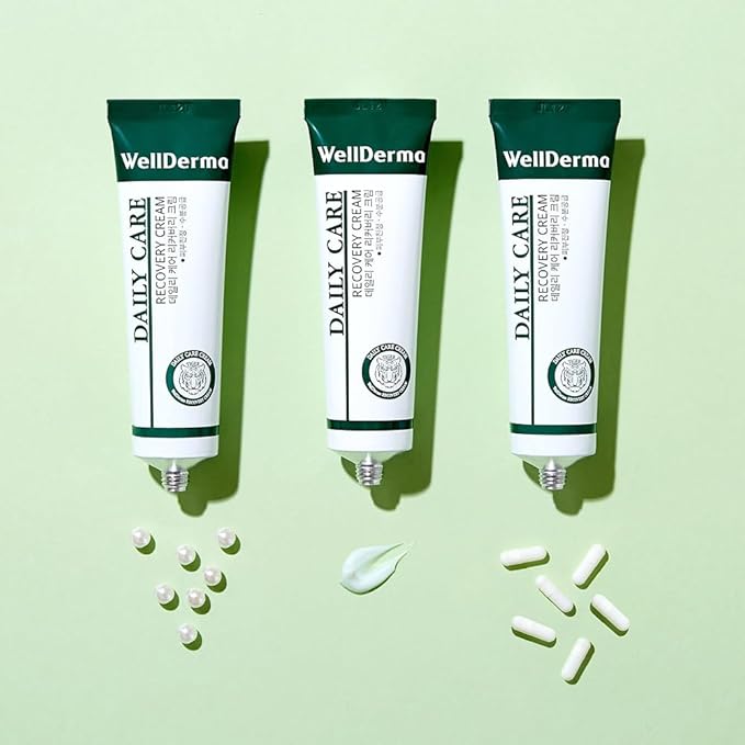 WELLDERMA Daily Care Recovery Cream, 30mL / 1.01 fl.oz – Hydrating & Calming Face Cream with Centella Asiatica, Tea Tree & Panthenol