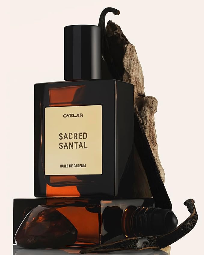 CYKLAR Perfume Oil for Skin – Sacred Santal Scent – Warm & Sophisticated Perfume Fragrance with Bergamot, Amber & Musk Notes – Travel-Friendly 30ml