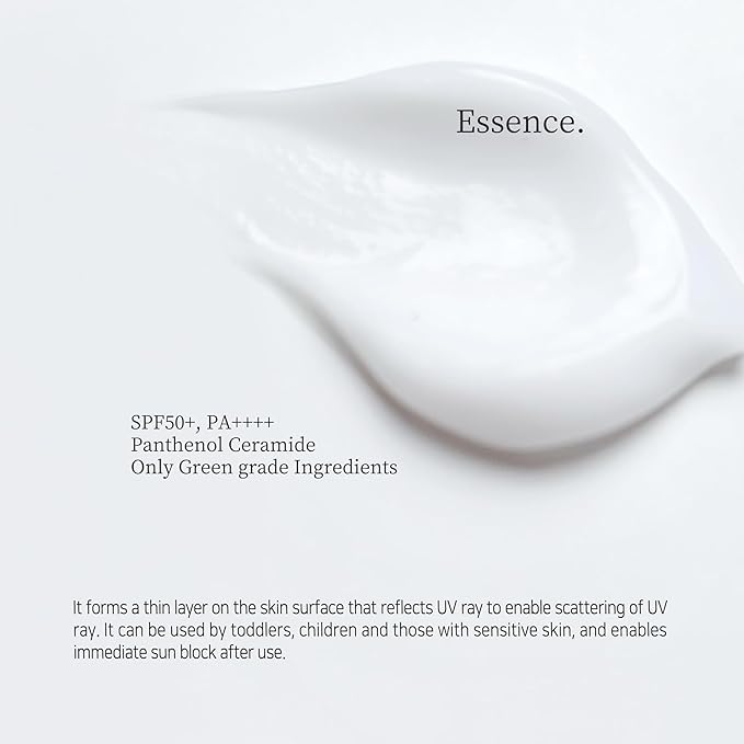 PESTLO Saferecipe Sun Essence SPF 50+ PA++++ 1.69 Fl Oz 100% Mineral - Korean Sunscreen, Non-greasy, Light-weight, Dual-Function, Moisturizing Sunblock