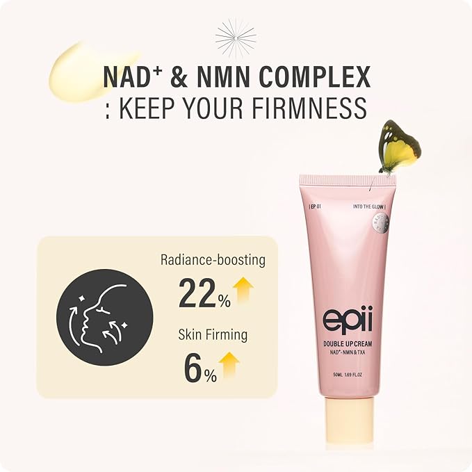 Double Up Cream | face moisturizer | NAD NMN | TXA | niacinamide | dark spot | uneven skin tone | sensitive skin | firmness | korean skincare | squalane15% | 50ml 1.69 oz. fl.