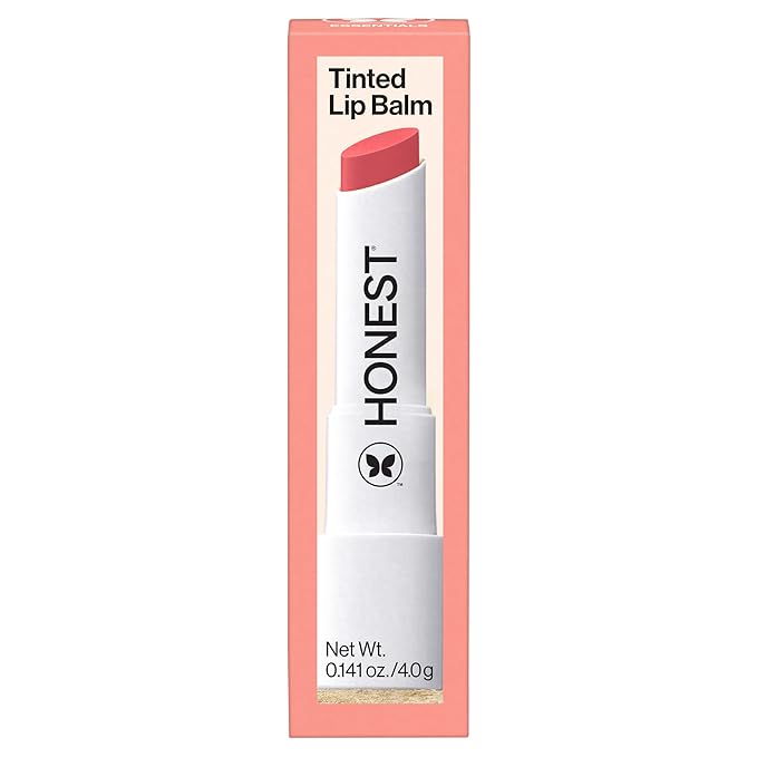 Honest Beauty Moisturizing Vegan Tinted Lip Balm, Antioxidant-rich, Acai Extracts, Avocado Oil, Paraben-Free, Cruelty Summer, Melon