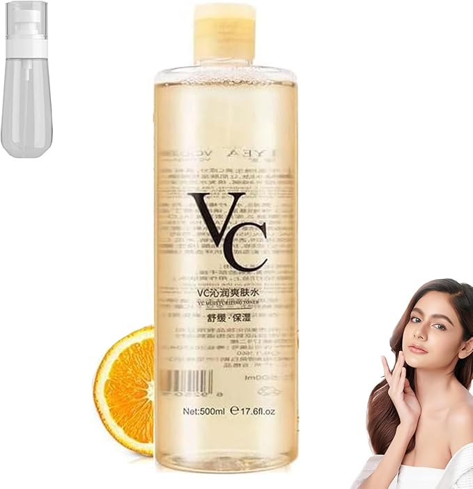 500 Ml Vc Toner Intensive Brightening, Korean Vitamin C Moisturizing Toner, Natural Vc Toners Vitamin C, Minimises Pores and Soothes Dry Skin, for All Skin Types (1PCS)