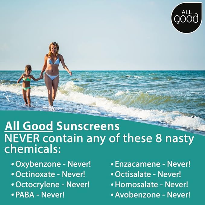 All Good Baby & Kids Sunscreen & Aloe Gel Bundle - UVA/UVB Broad Spectrum, SPF 30, Zinc Oxide, Water Resistant - Includes (2) SPF 30 Kids Sunscreen Lotions and (1) Aloe Gel