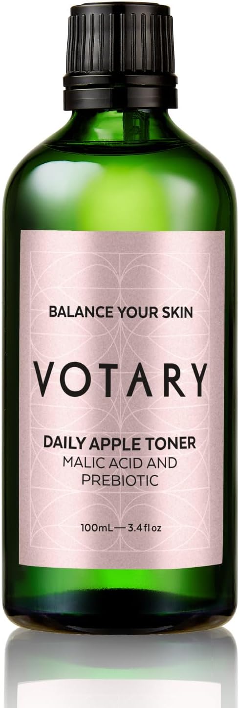 Votary Daily Apple Toner for Face & Body | Anti Aging Delivers Intense Hydration, Soothing Visibly Plumps, Minimize Blemishes, Pores Gentle Soothing Hydrating Facial Toner 3.4 Fl Oz