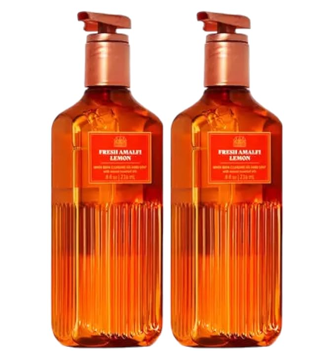 Bath and Body Works Cleansing Gel Hand Soap 8 Ounce 2-Pack (Fresh Amalfi Lemon)