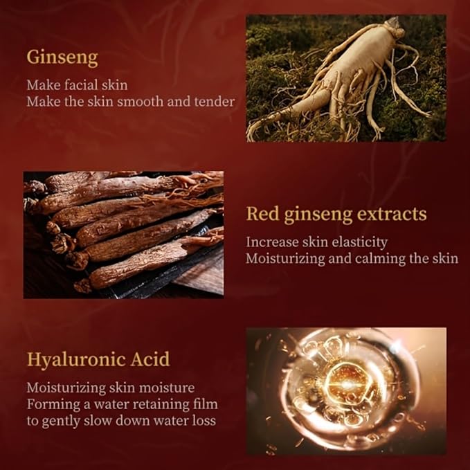 Korean-style Ginseng Skin Care Set for Women - Face Care with Snail Mucin Skincare Kit - Moisturize and Nourish the Skin - Include Toner, Cleanser, Lotion, Eye Cream, Face Cream, BB Cream (6pcs)