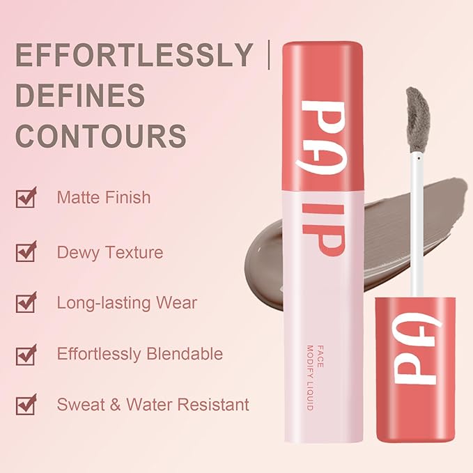 Cool Toned Liquid Contour Stick，Grey Nose Contour for Fair & Neutral Undertone Skin,Long Lasting Cream Bronzer Gray, Blendable Lightweight Contouring Makeup Vegan & Cruelty-Free#04 Grey Brown