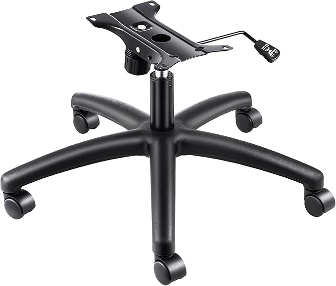 28" Swivel Chair Base Replacement, Office Chair Base, 350 Pounds Heavy Duty Gaming Chair Replacement Base with Bottom Plate Stand Cylinder and Casters