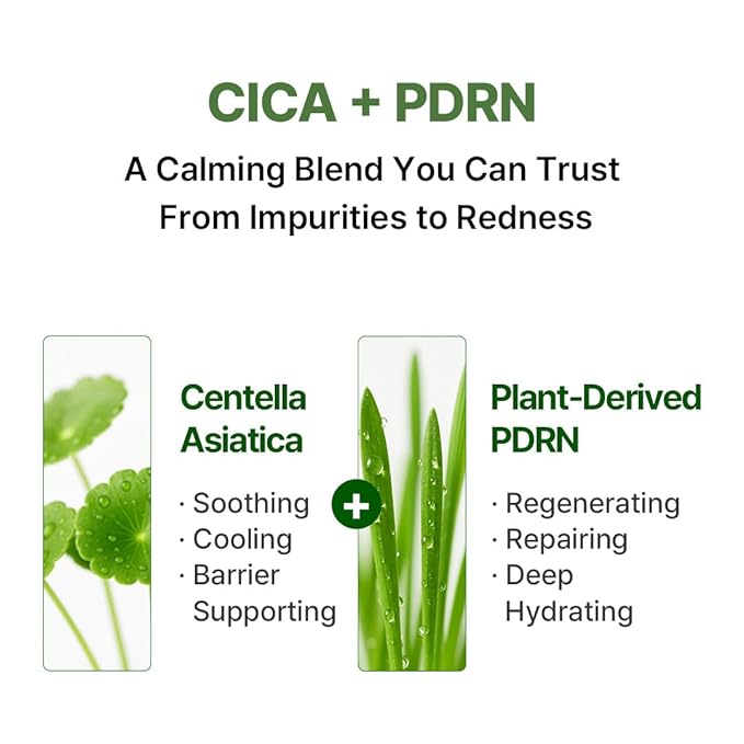 NACIFIC Cica Cooling & Soothing Duo - Green Tea Cica Gel Sheet & Cica PDRN Toner