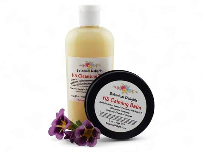Hidradenitis Suppurativa Cleansing Toner and Calming Balm - Designed specifically to soothe and prevent HS flare-ups - Eases pain and allow the toxins inside to drain and begin skin rejuvenation