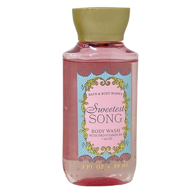 Bath & Body Works Sweetest Song 2 Pack Mini Body Wash Bundle with a Himalayan Salts Sample Soap - Travel Size