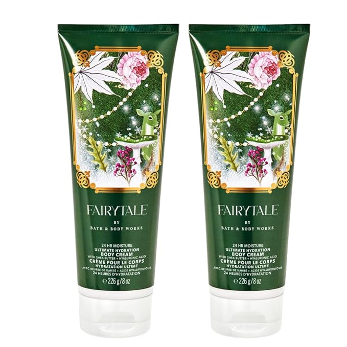 Bath and Body Works Fairytale Body Cream Ultimate Hydration Gift Set For Women 2 Pack 8 Oz. (Fairytale)