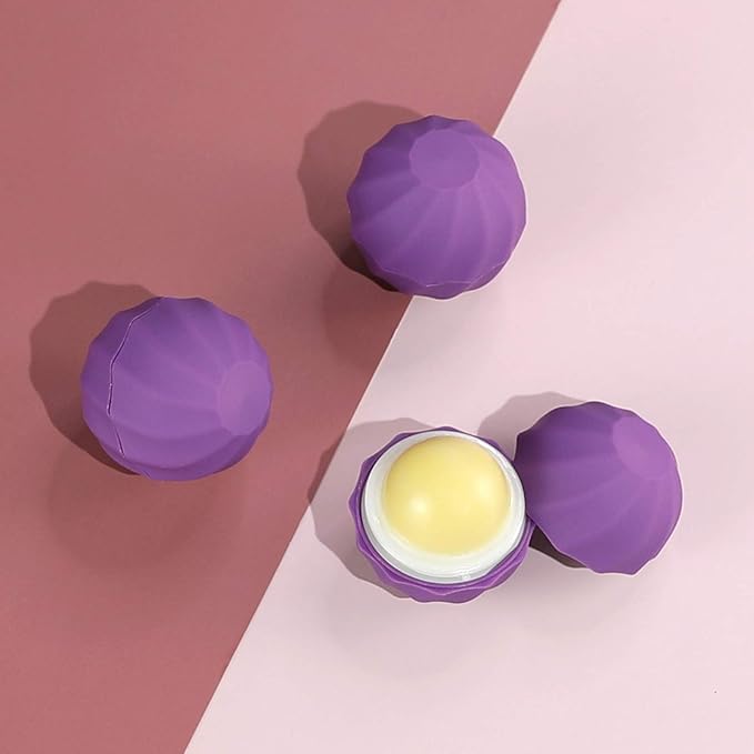 longway 0.24Oz (7ml) Empty Lip Balm Sphere Containers | Screw Cap Lipstick Tubes/Chapstick Tubes/Chapstick Holder for Lip Gloss & BPA FREE (Pack of 10, Purple)