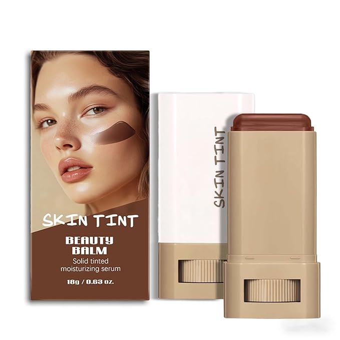 Tinted Moisturizer Stick - Foundation & Serum Hybrid for a Natural, Healthy-Looking Glow, Hydrating Skin Tint Balm with Buildable Coverage, Ideal for Mature & Dry Skin Types (# 01, 0.63 oz)