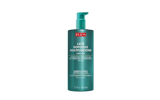 Pupa Milano Multifunction After Sun Milk Body And Face Cream - Fast-Absorbing - Quenches The Skin, Restoring The Perfect Hydro-Lipid Balance - Provides Relief And Prevents Peeling - 13.5 Oz