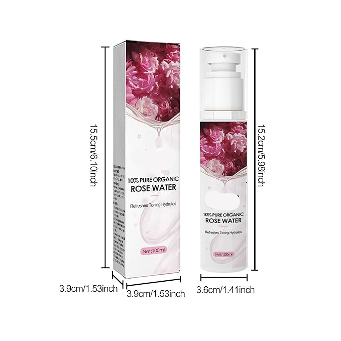 Rose Spray Toner - Natural Rose Extract, Fades Fine Lines, Brightens Skin, Tightens Pores, Long-Lasting Hydration(3PCS)