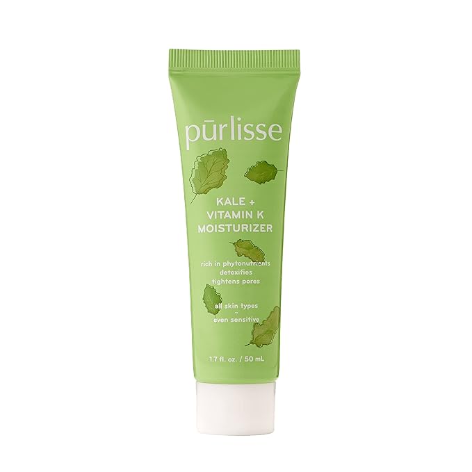 pūrlisse Kale + Vitamin K Hydrating Face Moisturizer - Face Moisturizer for Detoxifying & Pore Tightening - Packed with Antioxidants for Smooth, Radiant & Youthful Skin (1.7 Fl oz)