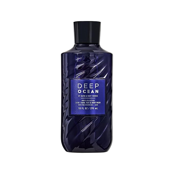 Bath & Body Works Bourbon Men's 3-IN-1 Hair & Body Wash 10 Oz. (Deep Ocean)
