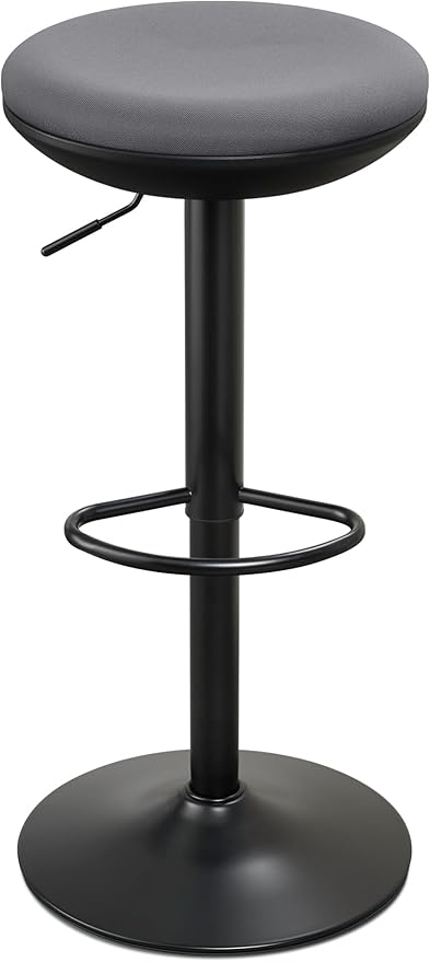 IWMH Standing Desk Stool, Ergonomic Adjustable High Office Chair, Round 360° Swivel Sit Wobble Stool Without Backrest for Bedroom, Kitchen, Living Room (Grey)