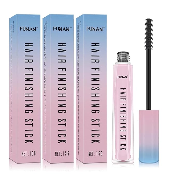 FUNAN Hair Finishing Stick 3 Pack, Flyaway Feel Stick Hair, Small Broken Hairs Finishing Cream, Non-Greasy and Non-Sticky