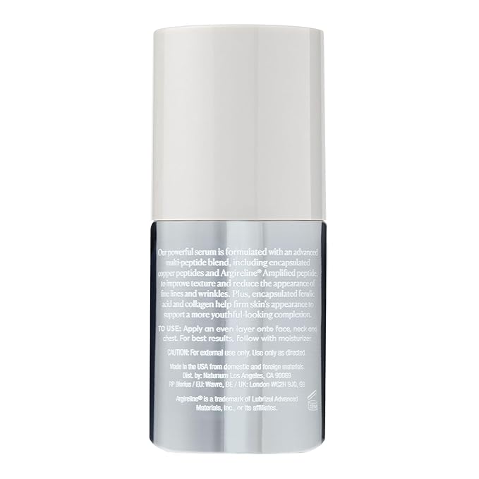 Naturium Multi-Peptide Advanced Serum, Firming & Smoothing Face Serum for Fine Lines & Wrinkles with Advanced Multi-Peptide Blend, 1 oz