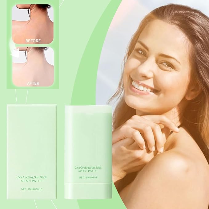Cooling Sun Stick,Sun Cream For Face Korean Stick, Sunscreen Korean,Korean Moisturizing Sunscreen Stick,Water Resistant & Non-Greasy (3pcs)