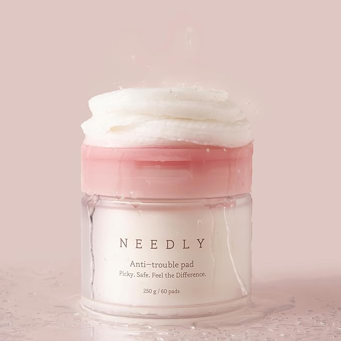 NEEDLY | Anti-Trouble Pad | Exfoliating & Sebum Improvement with Quadruple Peeling Complex | for Acne-Prone Skin