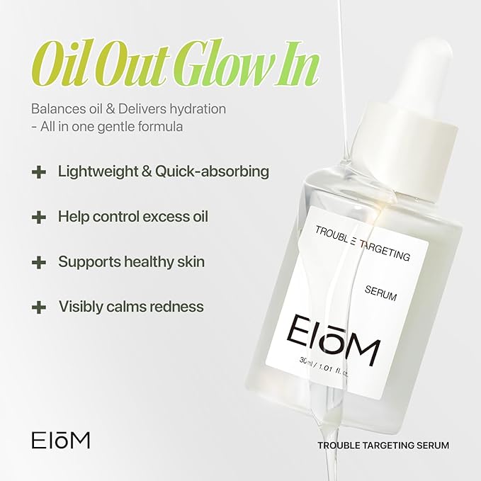 Trouble Serum | Tea Tree & Salicylic Acid Serum – Gentle Acne Treatment for Face, Calming Care for Acne-Prone & Oily Skin, Redness Relief & Barrier Support, Korean Skincare (1.01 fl.oz.)