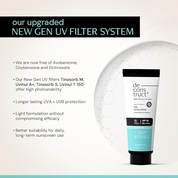 Deconstruct Oats & Ceramide Gel Sunscreen SPF 50 PA++++ 50g