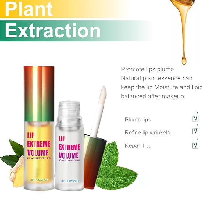 Lip Plumper Set - Lip Plumper Extreme - Plumping Lip Gloss - Lip Enhancer Plumper - Lip Moisturizer for Dry Lips - Lip Filler Plumper - Volumize Lips Instantly for Thicker & Fuller Lips1