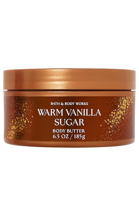 Bath & Body Works Warm Vanilla Sugar Body Butter 3 Pack – 8 oz Each – Rich Hydration with Shea Butter & Aloe – Soft, Sweet Vanilla & Sandalwood Scent