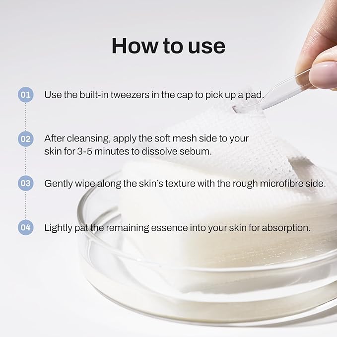 Niacin X BHA Pore Mild Clear Toner Pad - Korean Toner Pads for Face - Hydrating Face Toner for Pore Minimizer - Exfoliating Pore Care with Dual-Sided Pads - Gentle Blackhead Remover, 60 Pads