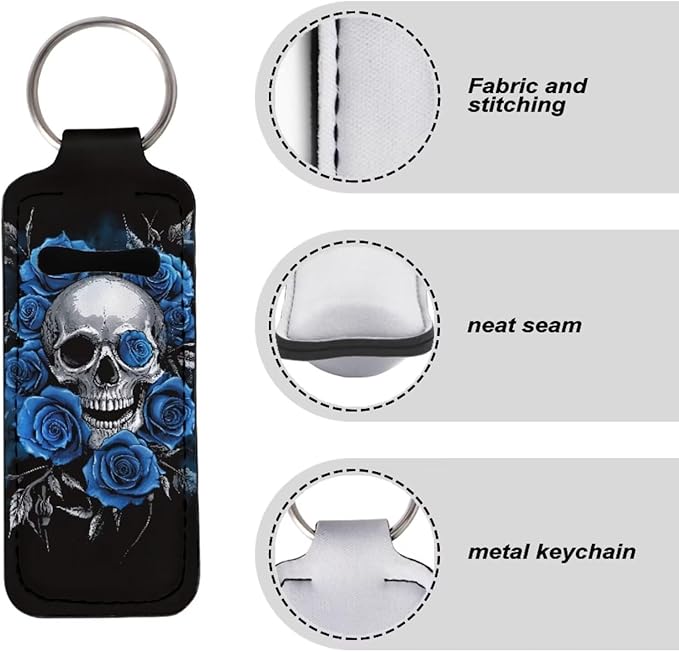 Pensura Chapstick Holder Keychain Fashion 5 Pcs Car Keychain Holder Portable Chapstick Holder Keep from Scratched and Dust