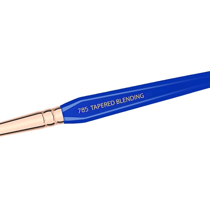 Bdellium Tools Professional Makeup Brush - Golden Triangle Series 785 Tapered Blending - With All Vegan and Soft Synthetic Fibers, For Applying Shadow (Blue, 1pc)