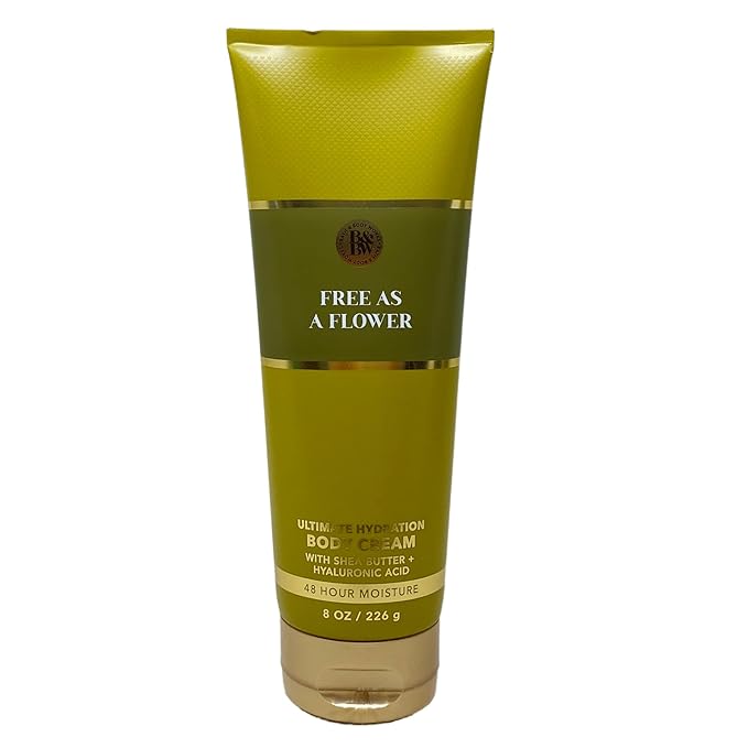 Bath & Body Works Free As A Flower Fine Fragrance Mist, Ultimate Hydration Body Cream and Body Wash with a Creamy Rose Bar Soap - Full Size