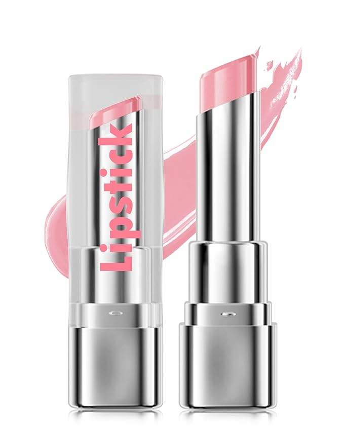 Tinted Lip Balm Moisturizing Lipstick, Nude Pink Colored Sheer Hydrating Nourishing Lip Stain for Dry Lips, Highly Pigmented Waterproof Transfer-Proof Soft Texture Lips Gloss for Women Makeup Gifts-01