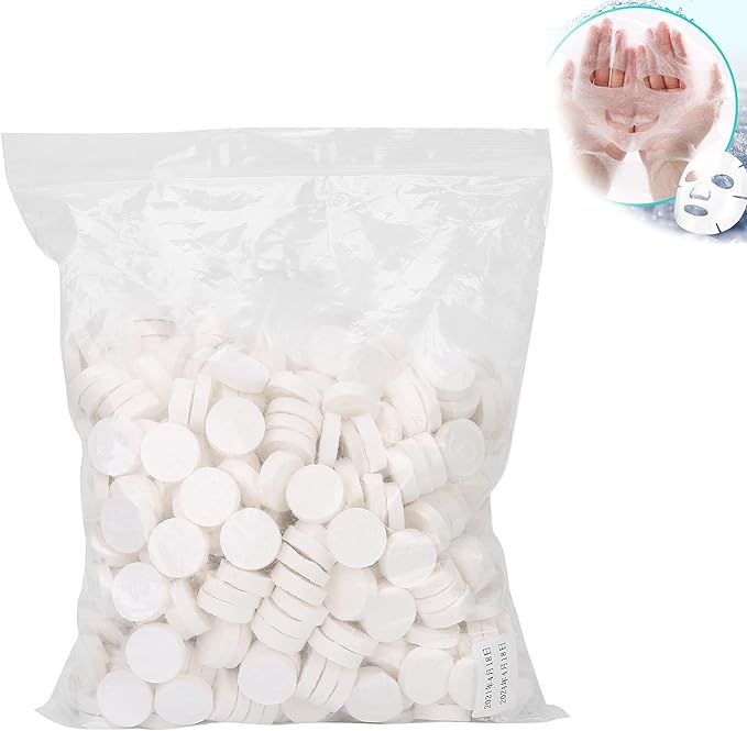 Compressed Facial, 500pcs Compressed, Cotton DIY Facial Sheet with Strong Retention, Quick Absorption for Toner Serum, Skin Friendly Soft