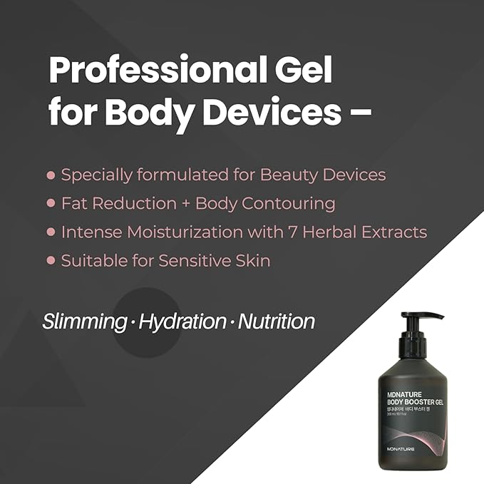 Body Booster Gel for Beauty Devices – Massage Gel for Firming, Toning & Smoothing | Ideal for Use with Massage Devices or Manual Massage | Appearance of Cellulite | 300ml / 10 fl oz